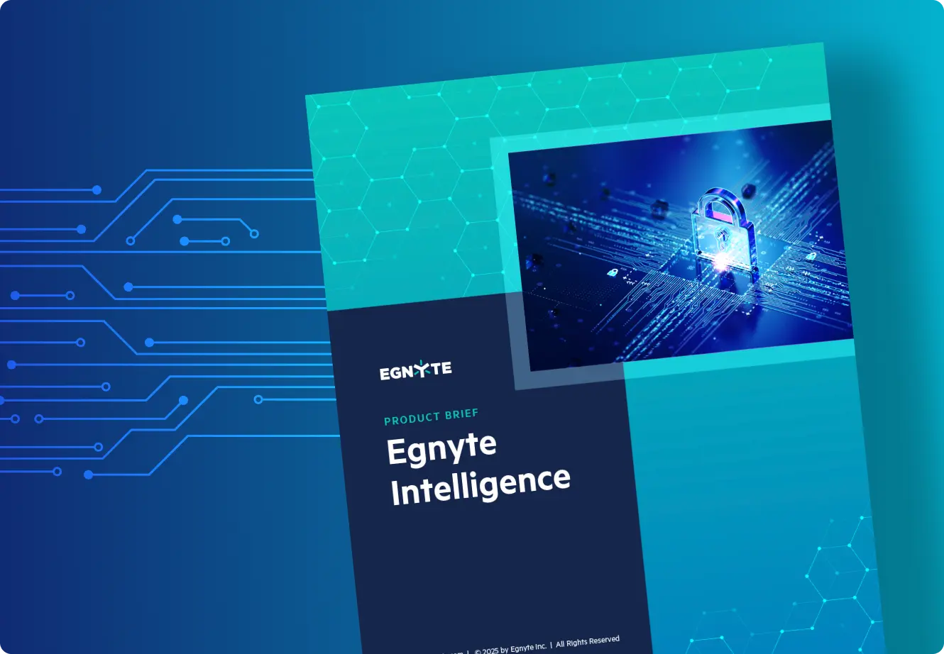 Egnyte Intelligence product brief cover design