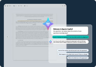 Egnyte Copilot answering questions about contracts