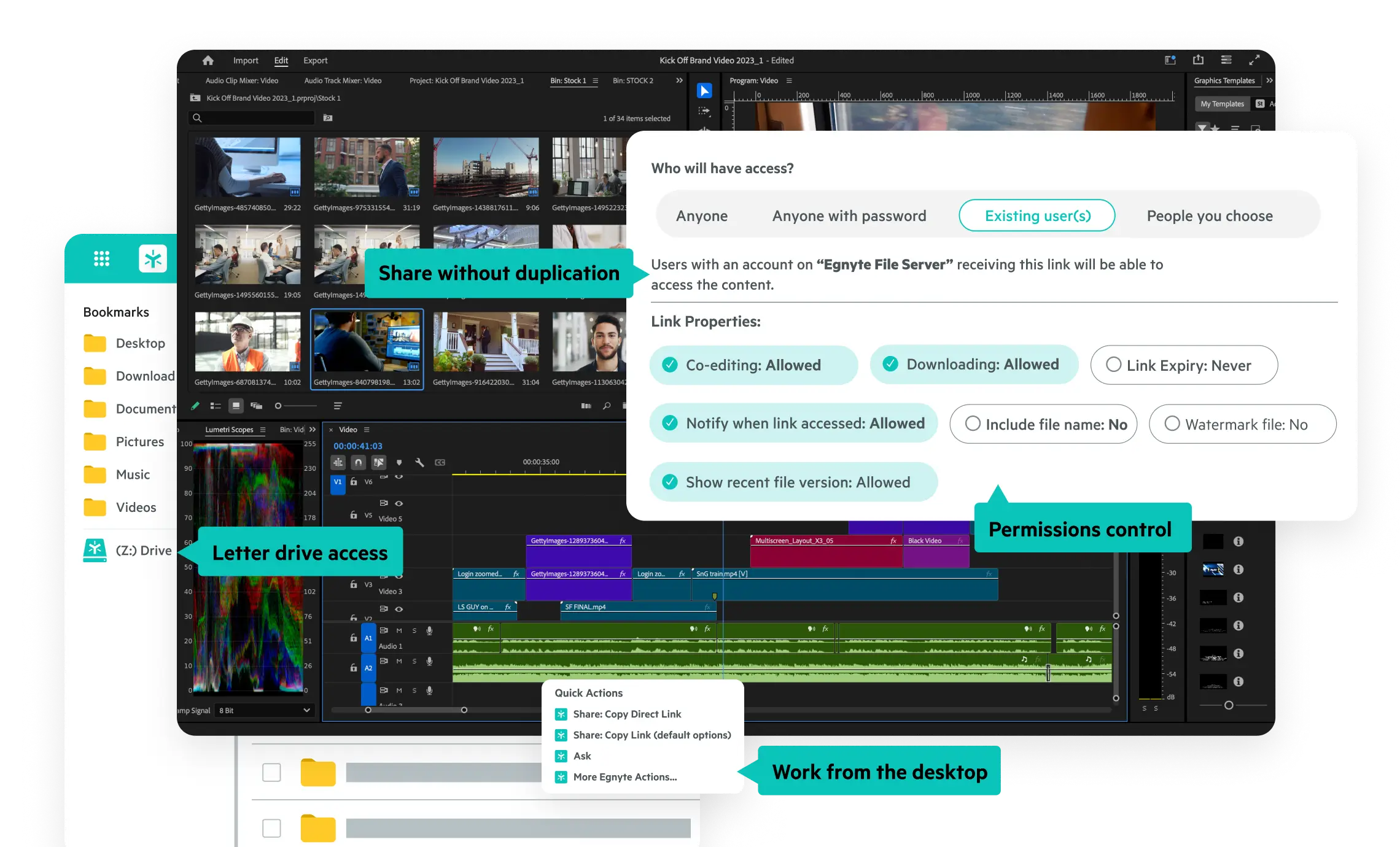 Egnyte File Sharing Interface